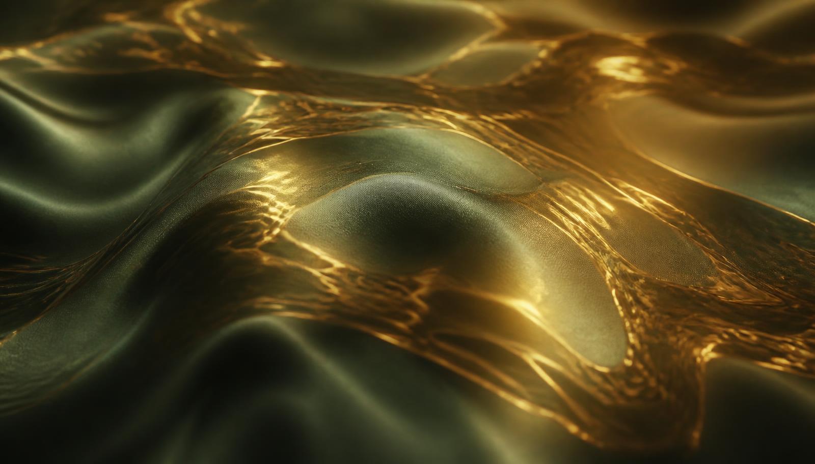 Flux de lumière dorée sur soie, image d'illustration de l'énergie de l'argent